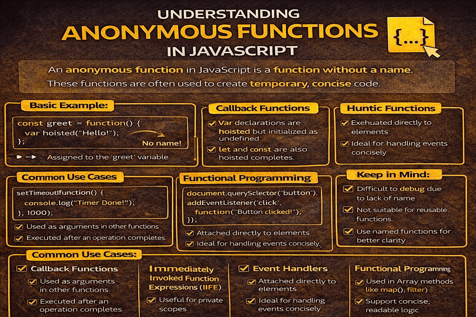 Anonymous Functions in JavaScript