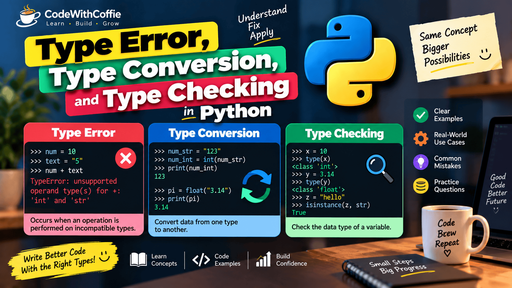 Type Error, Type Conversion, and Type Checking in Python