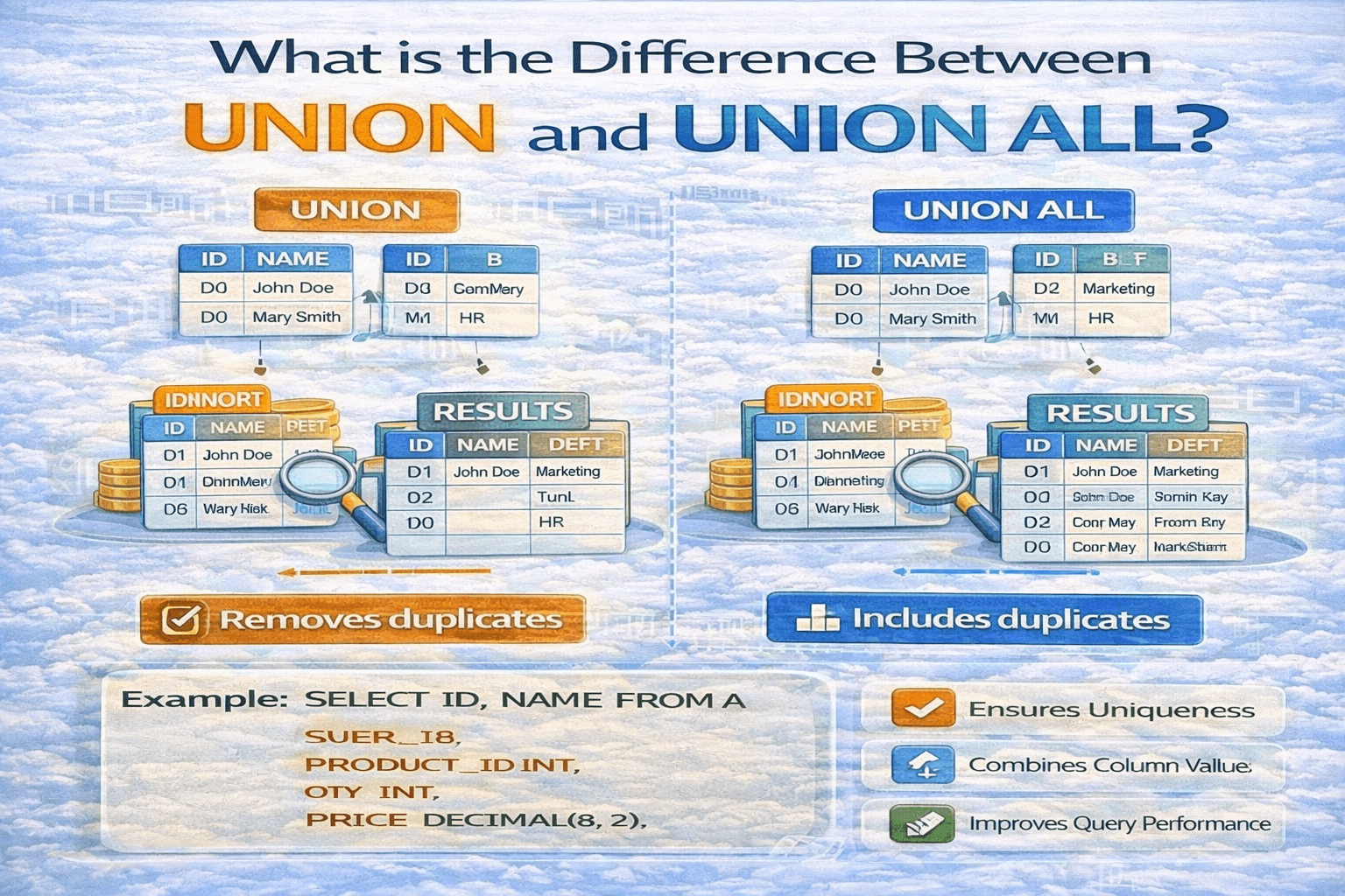 UNION and UNION ALL