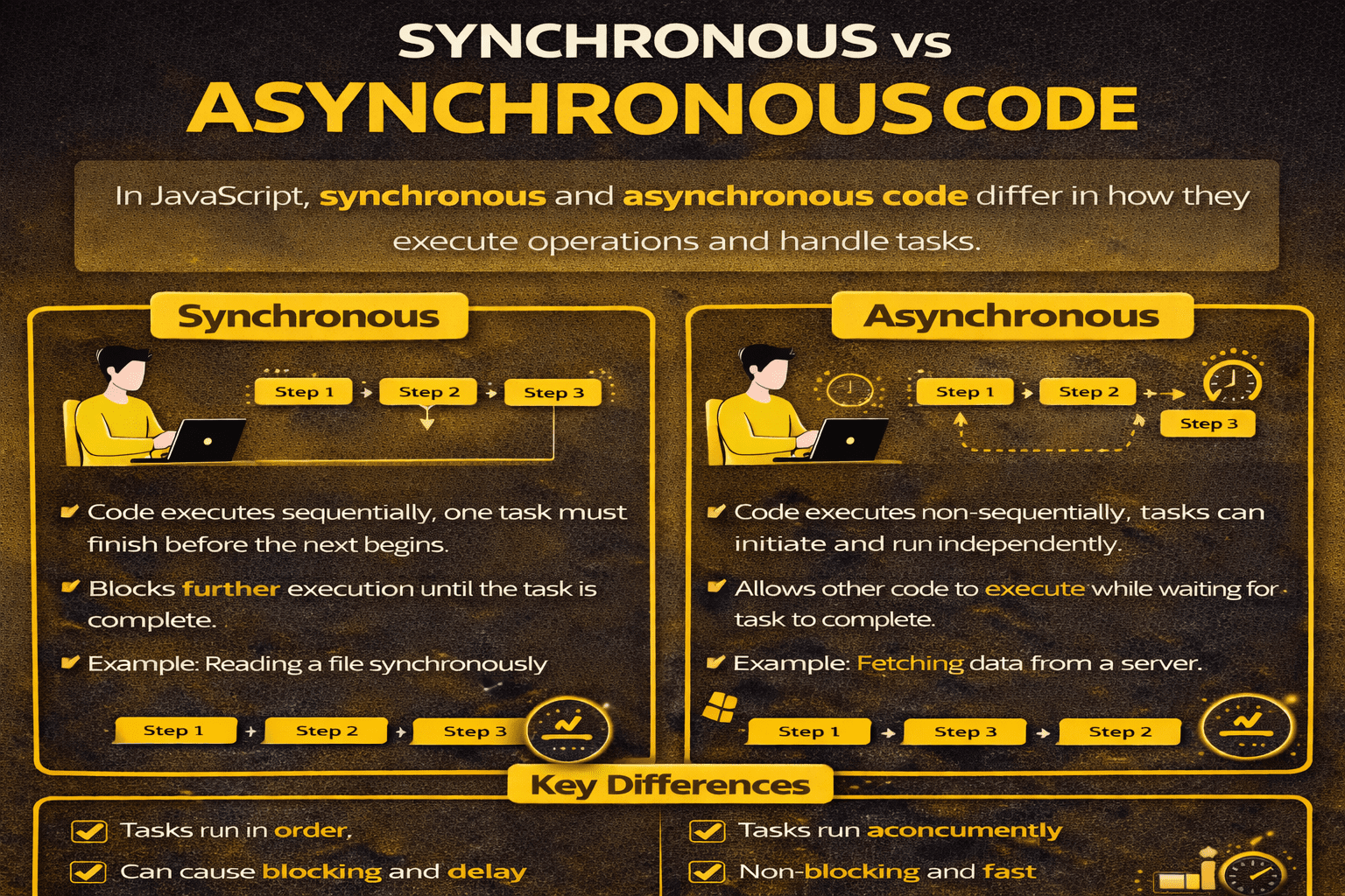 synchronous and asynchronous