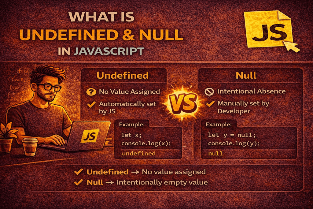 undefined and null