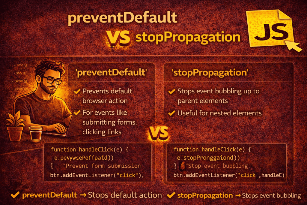 preventDefault and stopPropagation