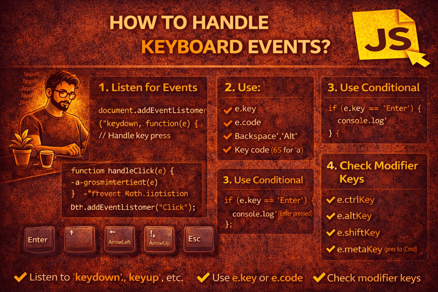 keyboard events