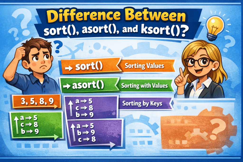 sort(), asort(), and ksort()