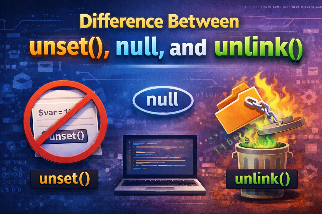 unset() and null and unlike()