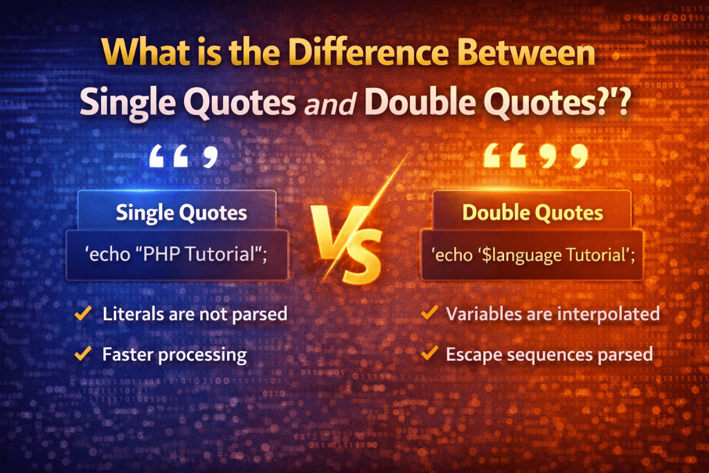 single quotes (' ') and double quotes (" ")