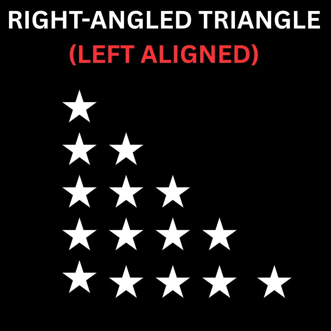 Right-angled triangle (left aligned)
