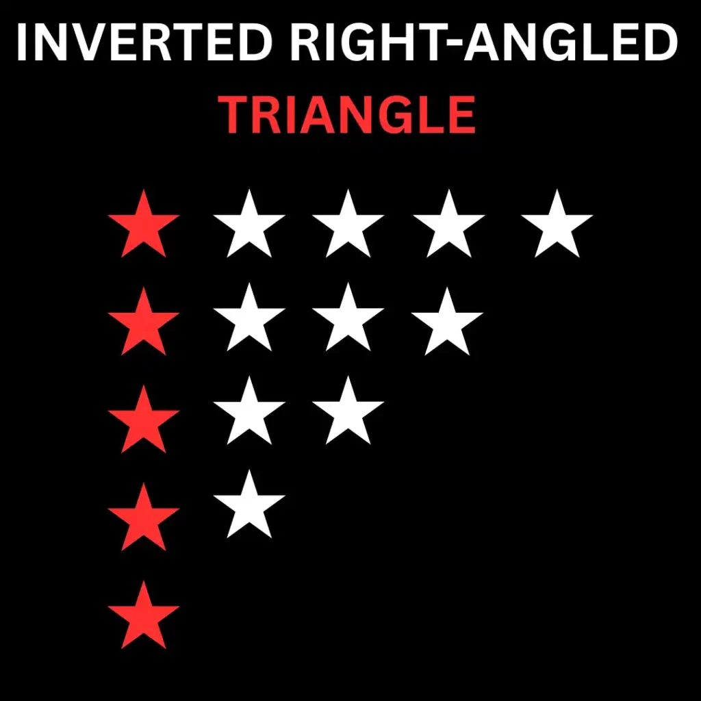 Inverted right-angled triangle