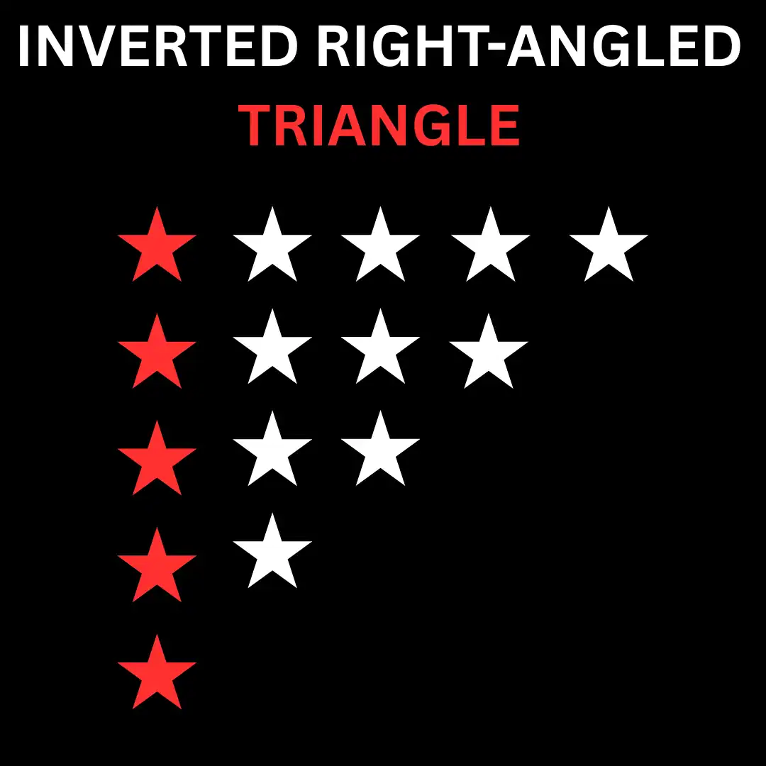 Inverted right-angled triangle